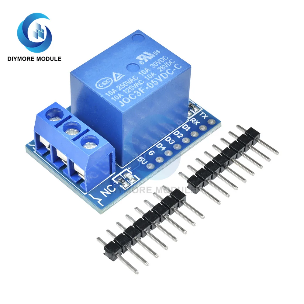 

10 шт., одноканальный Релейный Щит Wemos D1, мини релейный модуль Wemos D1, макетная плата ESP8266, 1-канальный