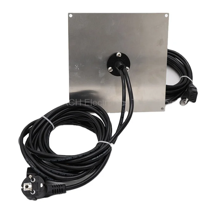 flange mounted EU plug with Ethernet Cable connector