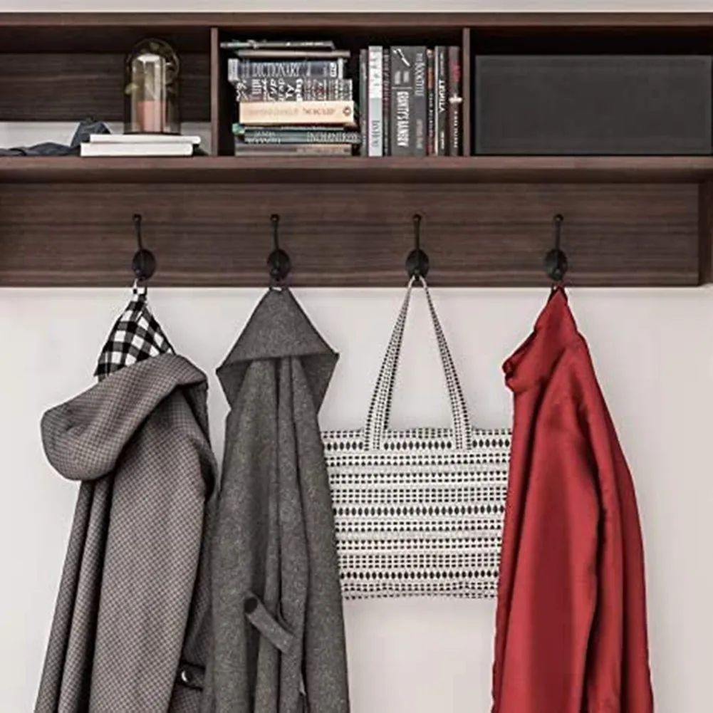 

5 Pcs Hooks Coats Clothes Rack Wall Mounted Hanging Antique Closet Hangers Set