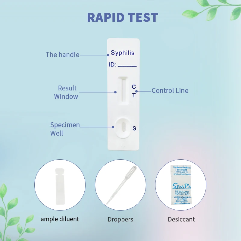 Кассета для быстрого теста на сифилис тест венерейные заболевания полоска кровь