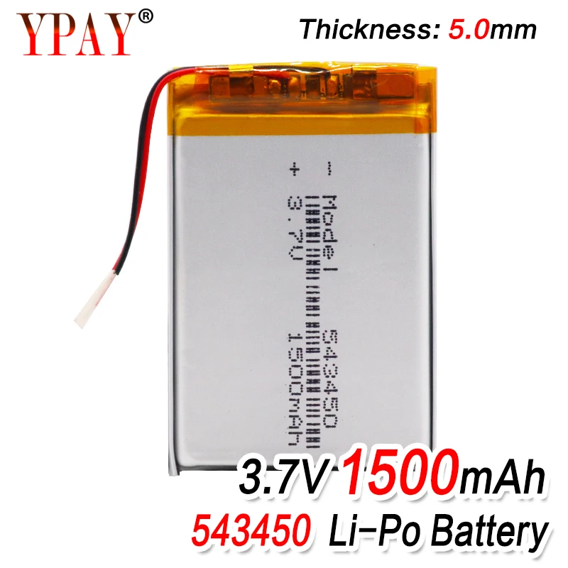 Литий-полимерная аккумуляторная батарея 1500 мАч 543450 3 7 В литий-ионный аккумулятор