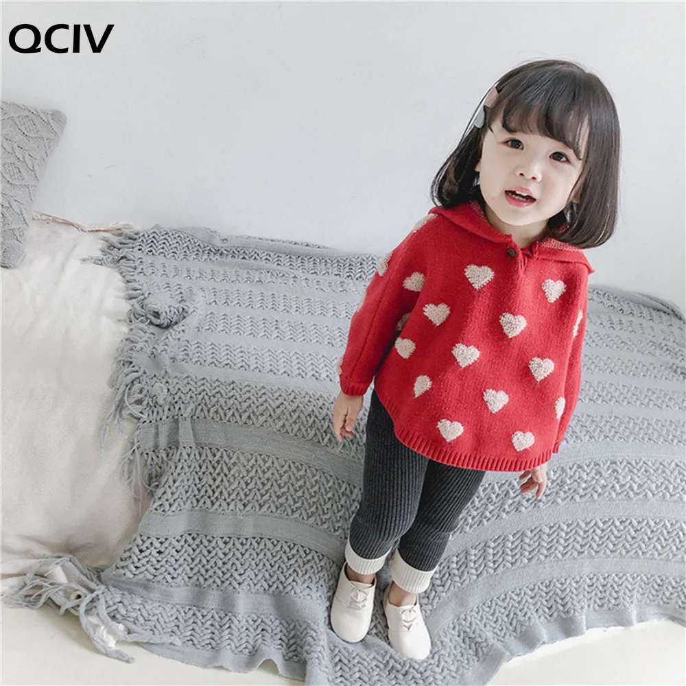 

Autumn Children's Knitted Sweater Cute Children Spring Clothes Cloak Baby Girls Sweater Hooded Kids Knitted Pullovers Sweaters