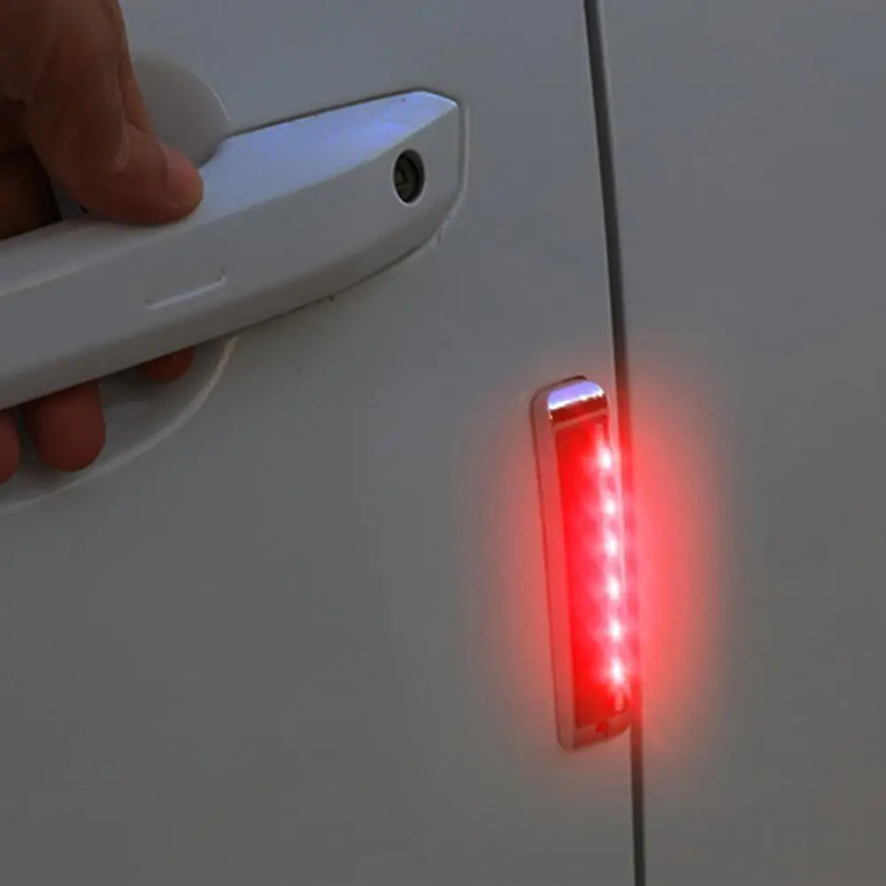 Car Door Anti-Static Solar Energy Protector Bumper Bar Light Accessories Auto Anti-Collision Crash Decoration LED X1B2 | Автомобили и