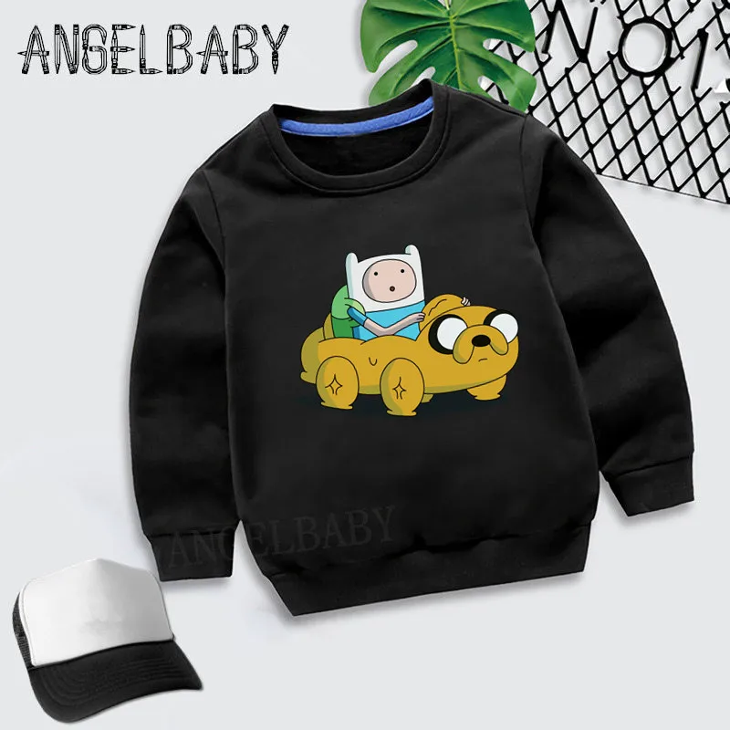 Детские Adventure Time Finn and Jake дизайн худи для мальчиков и девочек Толстовка детские