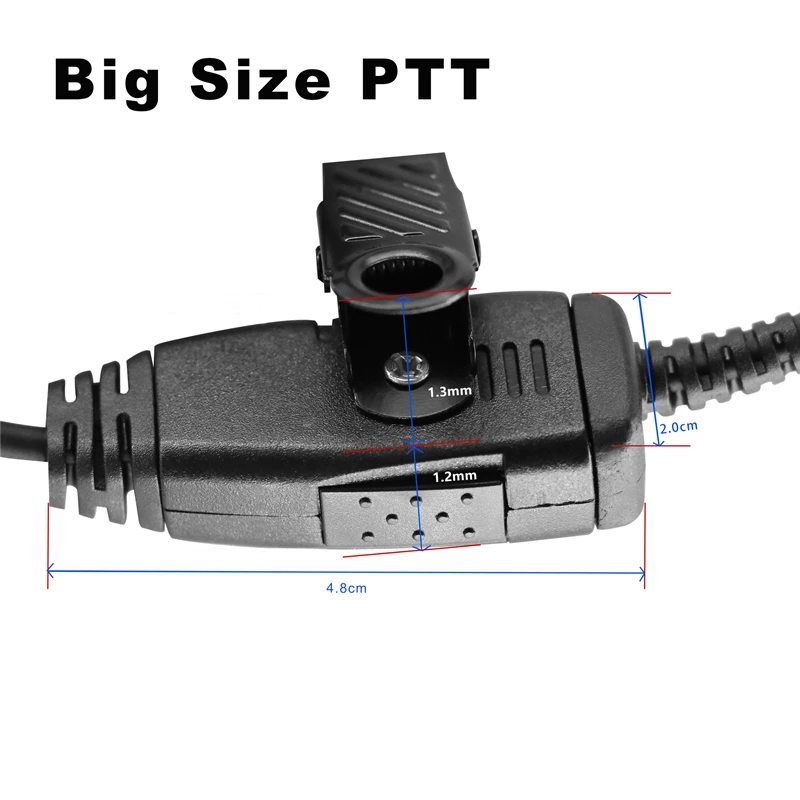 Single Wire Earpiece Acoustic Tube Surveillance Headset with PTT Mic for Motorola Radio CLP1010 CLP1040 CLP1060 Replace HKLN4487