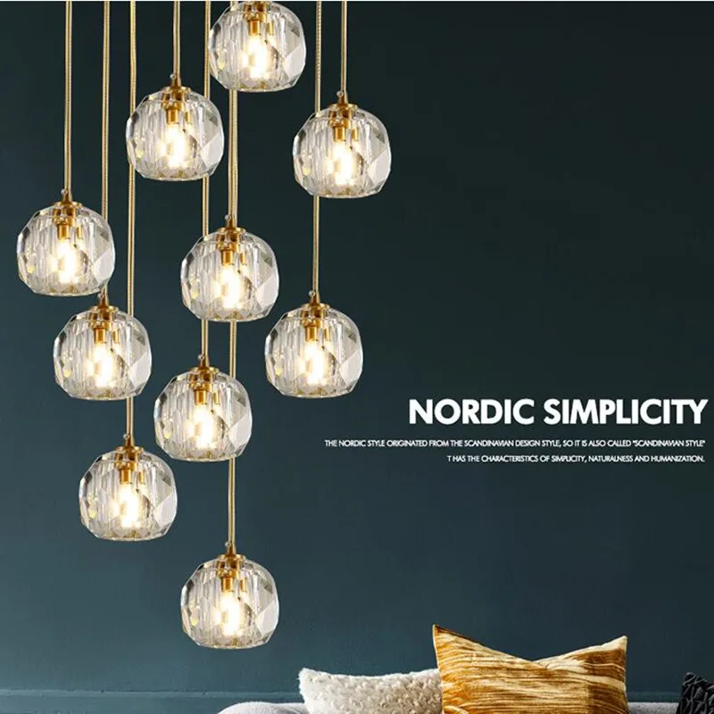 

Хрустальная люстра в современном стиле, Роскошная лампа-светильник для гостиной, спальни, прикроватного столика, украшение для дома