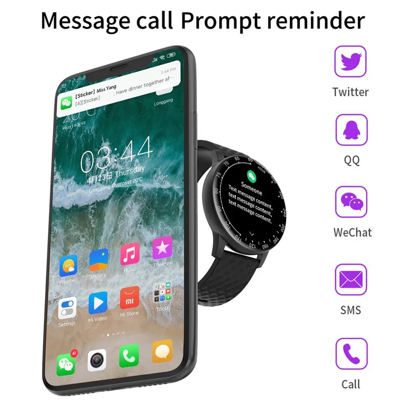 2020 H30 Смарт часы с полным касанием DIY Watchfaces уличные спортивные фитнес трекер для