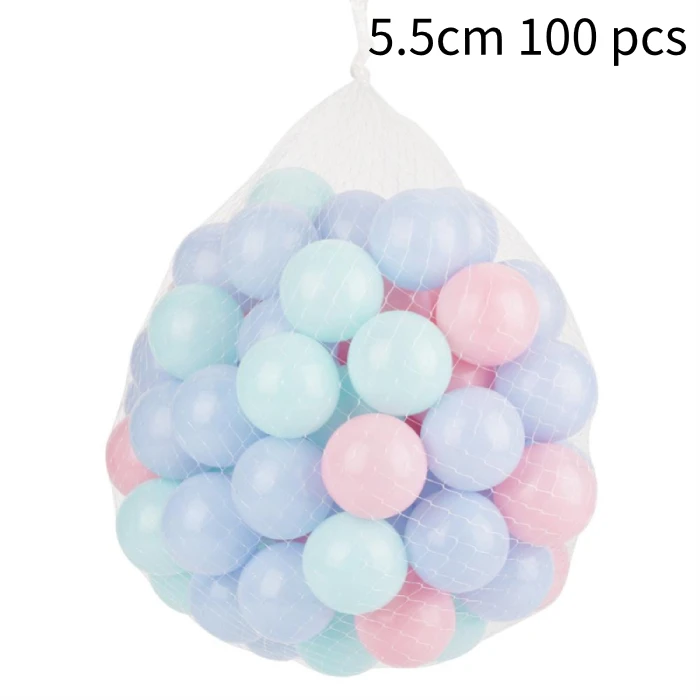 5.5cm 100 pcs 100/200 шт/набор, красочные морские Мячи wa-ve, мягкие пластиковые морские мячи, забавные игрушки для детей 5,5 см - Цвет: 5.5cm 100 pcs