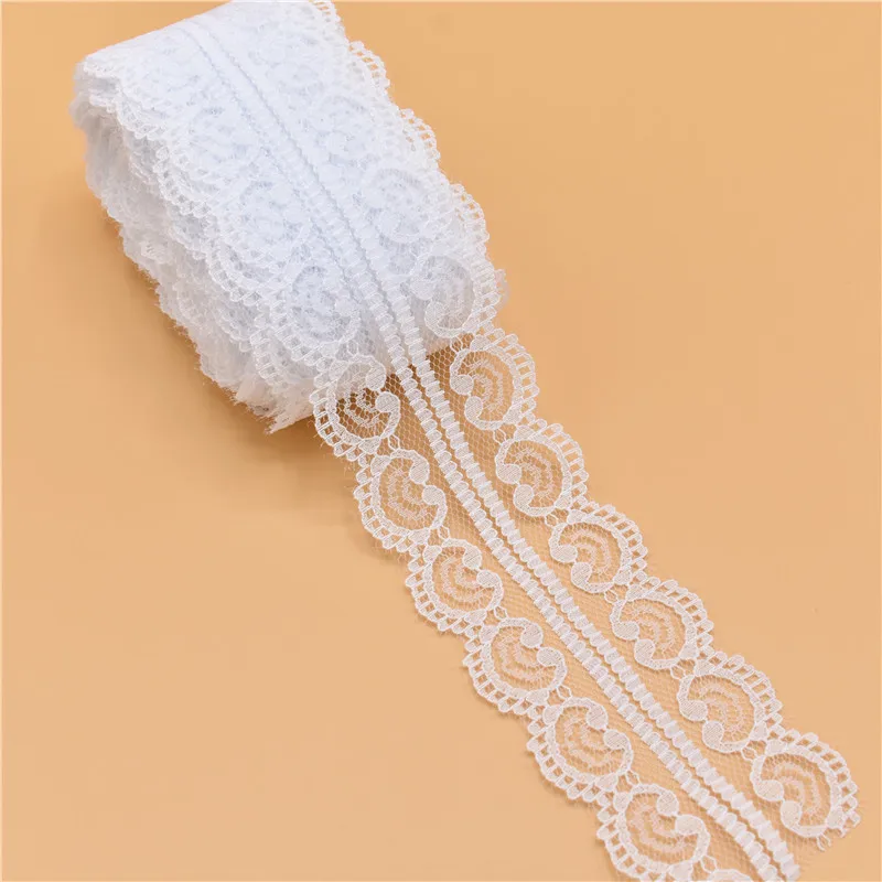 10 ярдов красивая белая Бриллиантовая кружевная отделка 45 мм ткань сделай сам