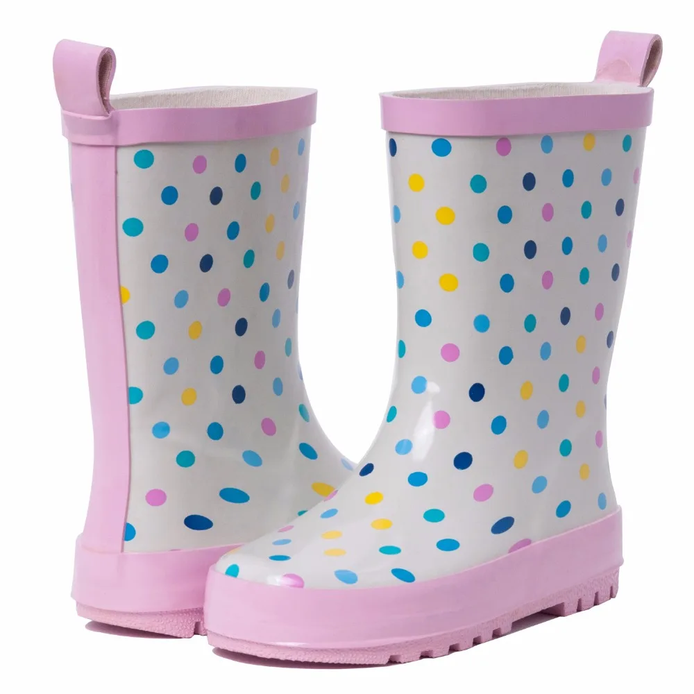 

Cheap fashion lovely plastic cartoon custom print wellington kids fancy rain boots for girls