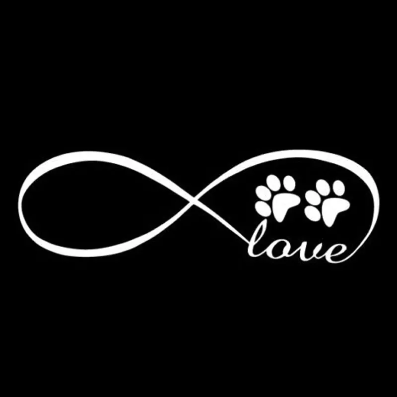 

Car Stickers Fashion Dog Footprints Love Stickers and Fun PVC Stickers on The Car Modeling Creative Accessories 13cm*4cm