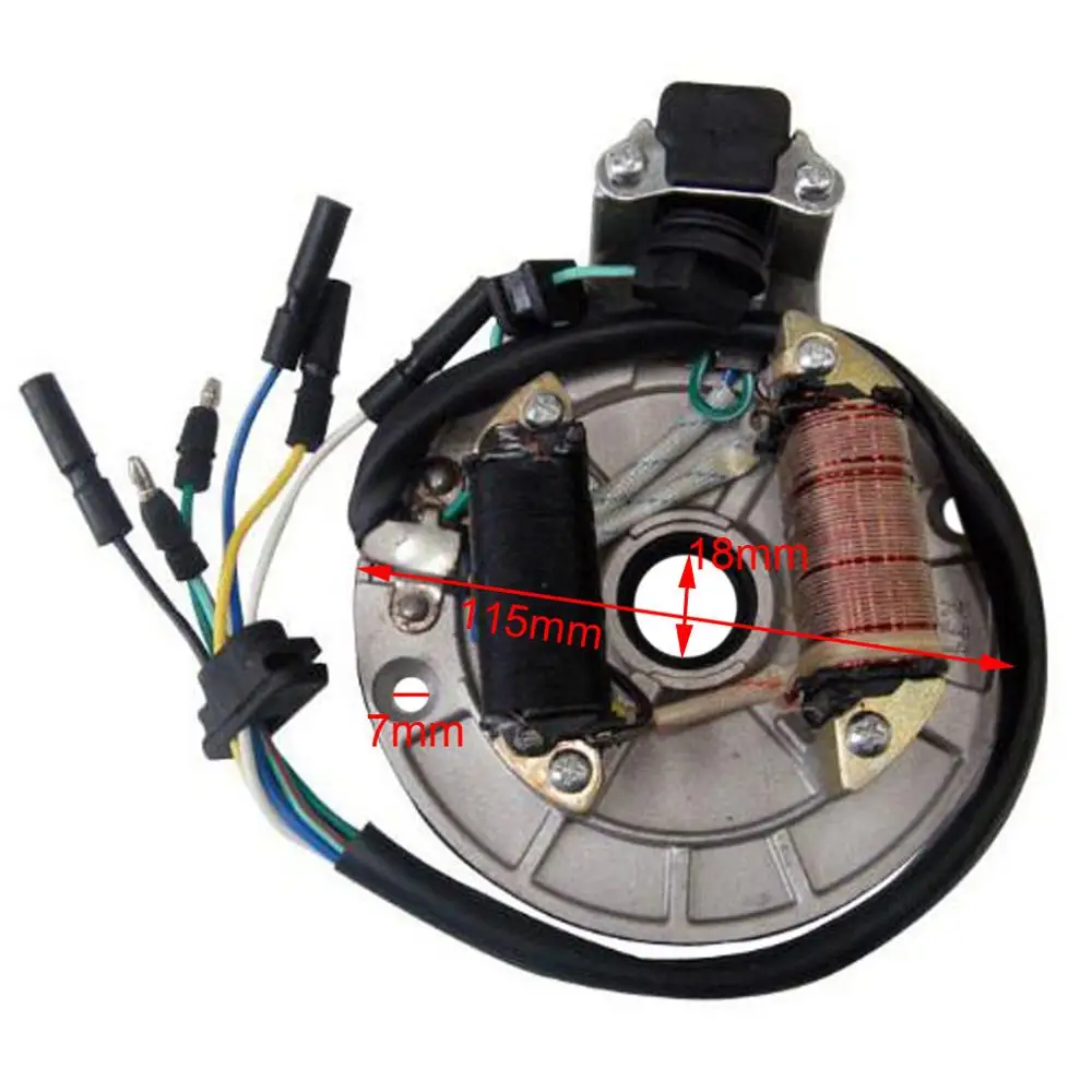 В КОМПЛЕКТЕЛЬНЫХ ЭЛЕКТРИЧЕК 110cc 125CC WIRE CDI КАТУШКА СТАТОР ДИРТ-ВЕЛОК MAGNETO