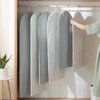 translucent coat dustproof suit clothes dust dust cover dress jacket storage bag wardrobe closet organizer hanging garment bag
