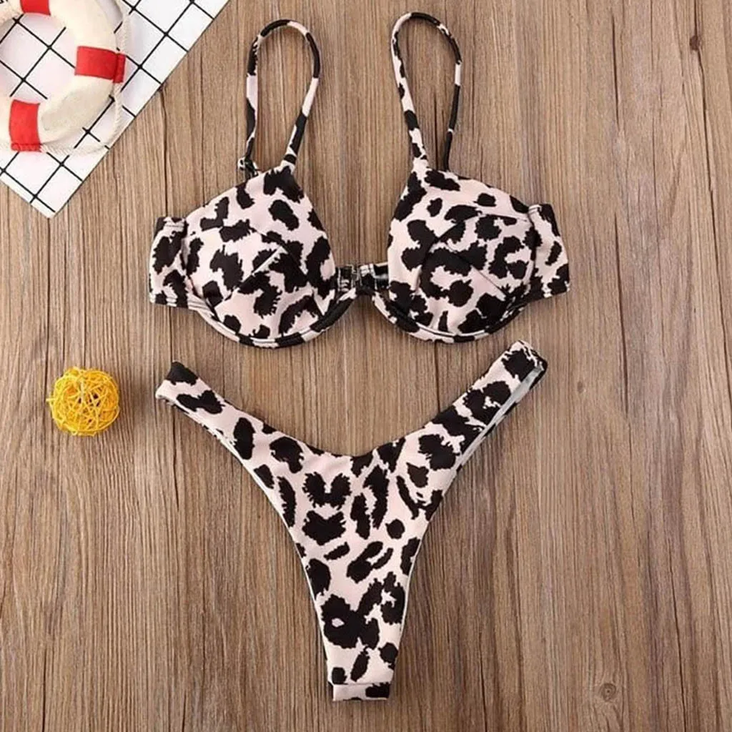 Высокое качество сексуальный женский бандажный комплект бикини купальник