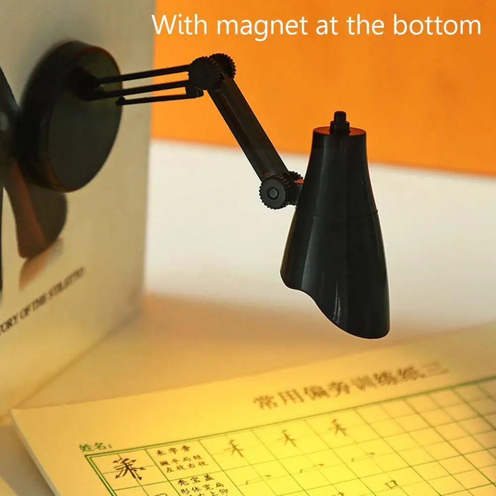 

Настольная мини-лампа J8w1 для кукольного домика, складной светодиодный светильник с теплым светом, чтением белого и черного цветов