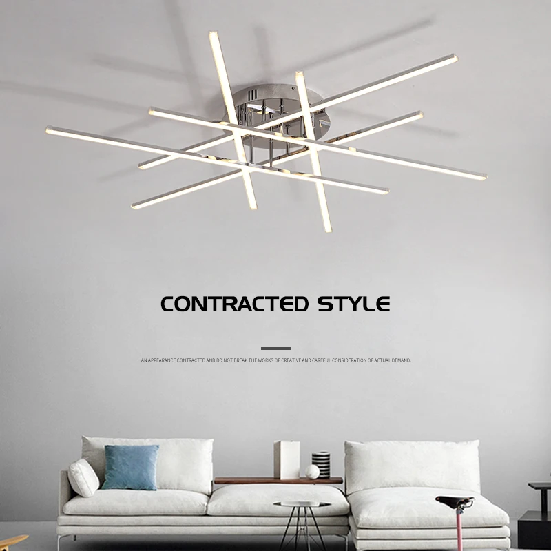 Хромированные современные светодиодные потолочные лампы для гостиной спальни