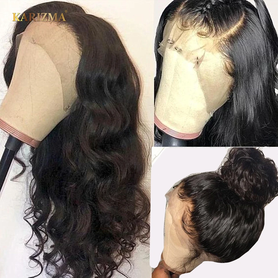 150% полные парики человеческих волос шнурка с волосами младенца Glueless