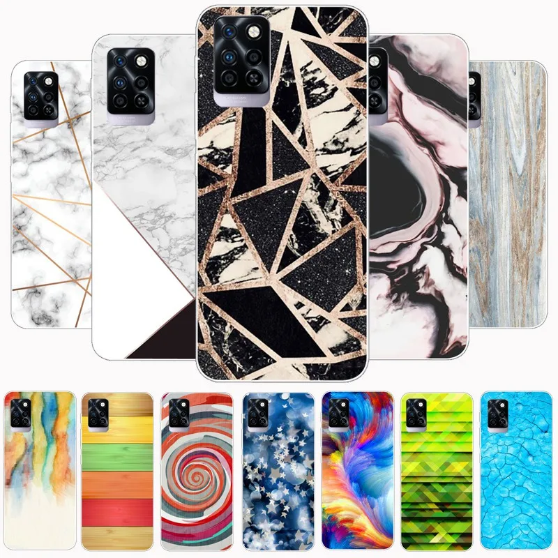 

Geometric Marble Style Silicone Phone Case For Infinix Note 10 Pro NFC Water Color Aesthetic Phone Case For Infinix Note 10 Pro