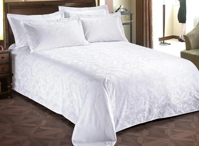 5 звезд отель простыня высокое качество сатин хлопок белый