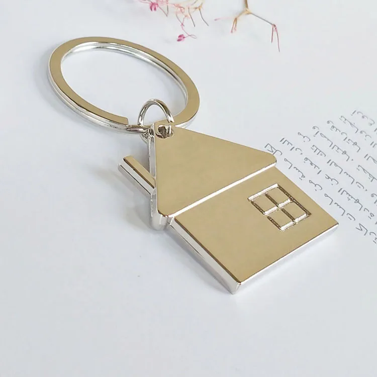 hot personality cartoon house key chain new fashion women bag charm keychains men metal car key ring best couple gift jewelry free global shipping