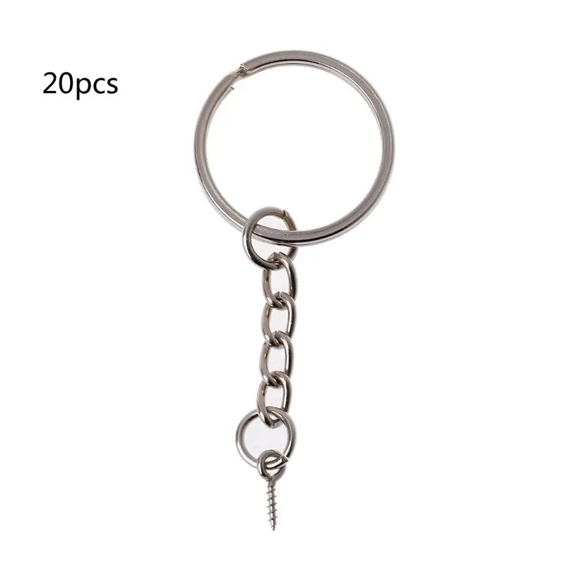 

20Pcs Screw Eye Pin Key Chains With Open Jump Ring Chain Extender Jewelry Making