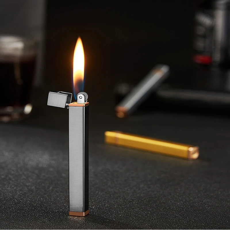 

Металлическая Дамская мини-зажигалка, легкий шлифовальный круг, открытая, огнеупорная надувная Зажигалка для сигар