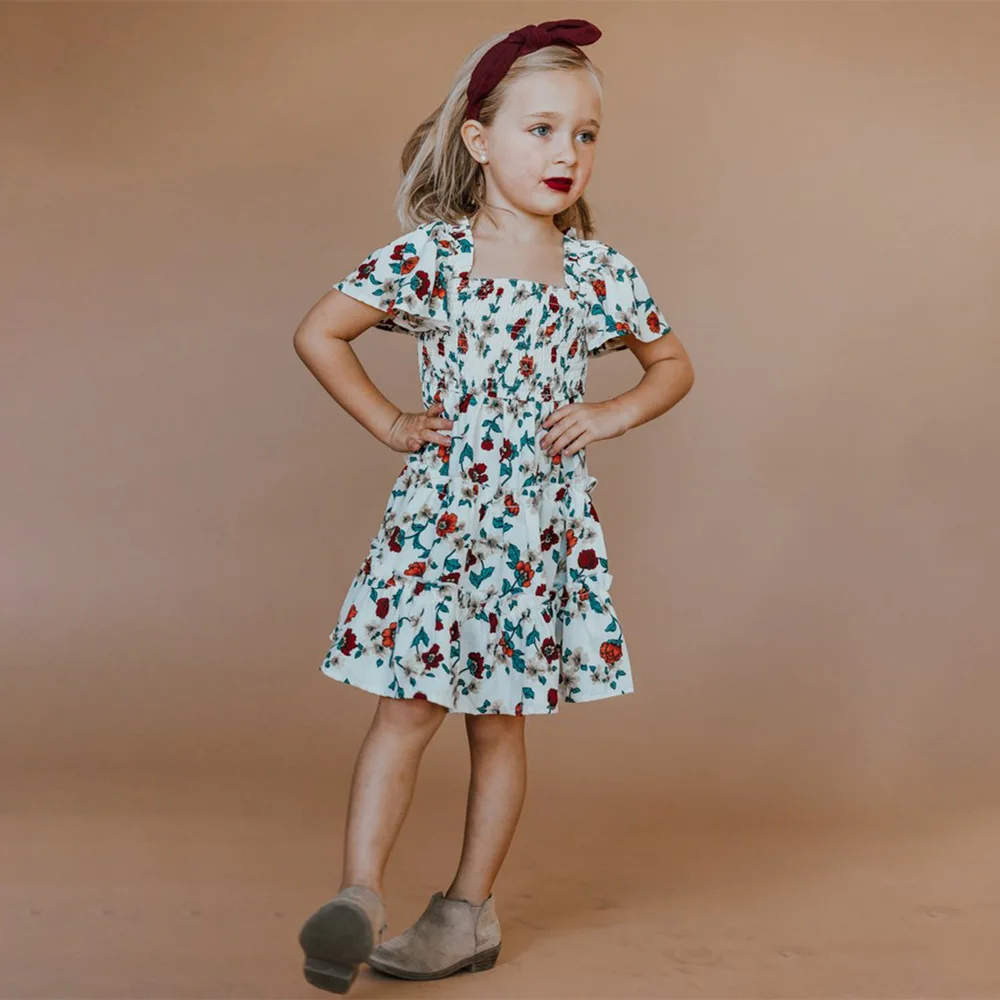 

Mother and Daughter Matching Dresses Family Set Floral Mom Baby Girl Outfits Flower Mommy and Me Clothes Matching Family Outfits