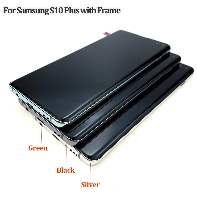 100% протестированный ЖК дисплей для SAMSUNG Galaxy S10 Plus G9750 G9730 сенсорный экран