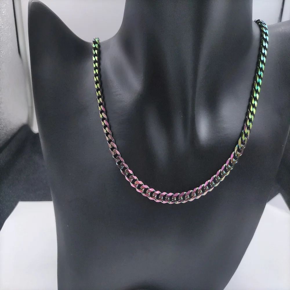 ЛГБТ панцирная кубинская звено Женская Базовая из нержавеющей стали Панк новая