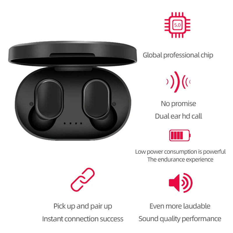 YUNAO A6S беспроводные Bluetooth наушники ln-ear мини наушники бинауральные HD наушники с микрофоном Поддержка Siri voice PK i80 i200 tws наушники