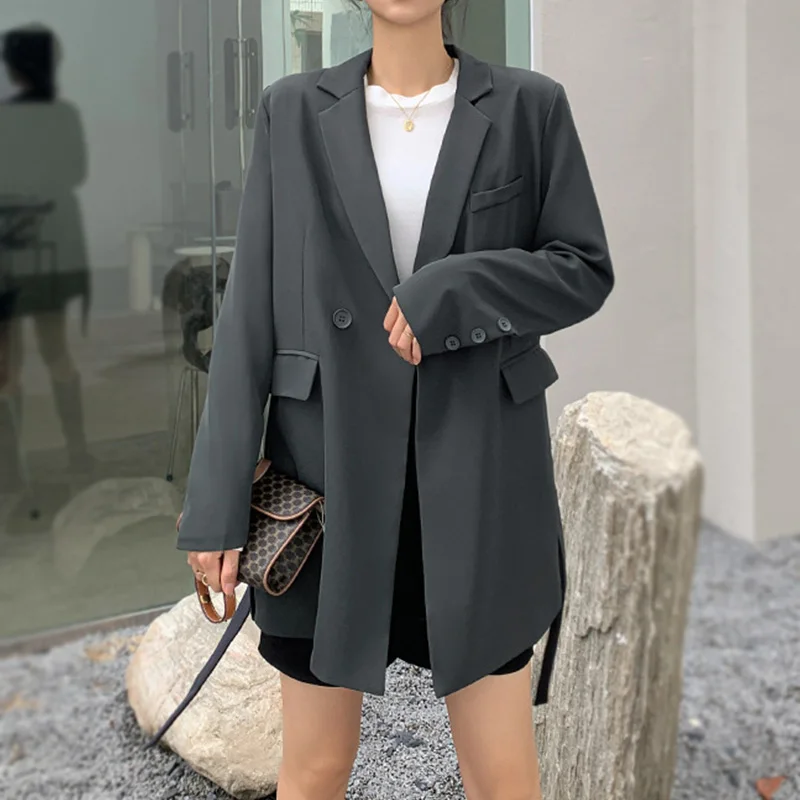 Новый дизайн весна осень Женский блейзер с поясом винтажный желтый большой