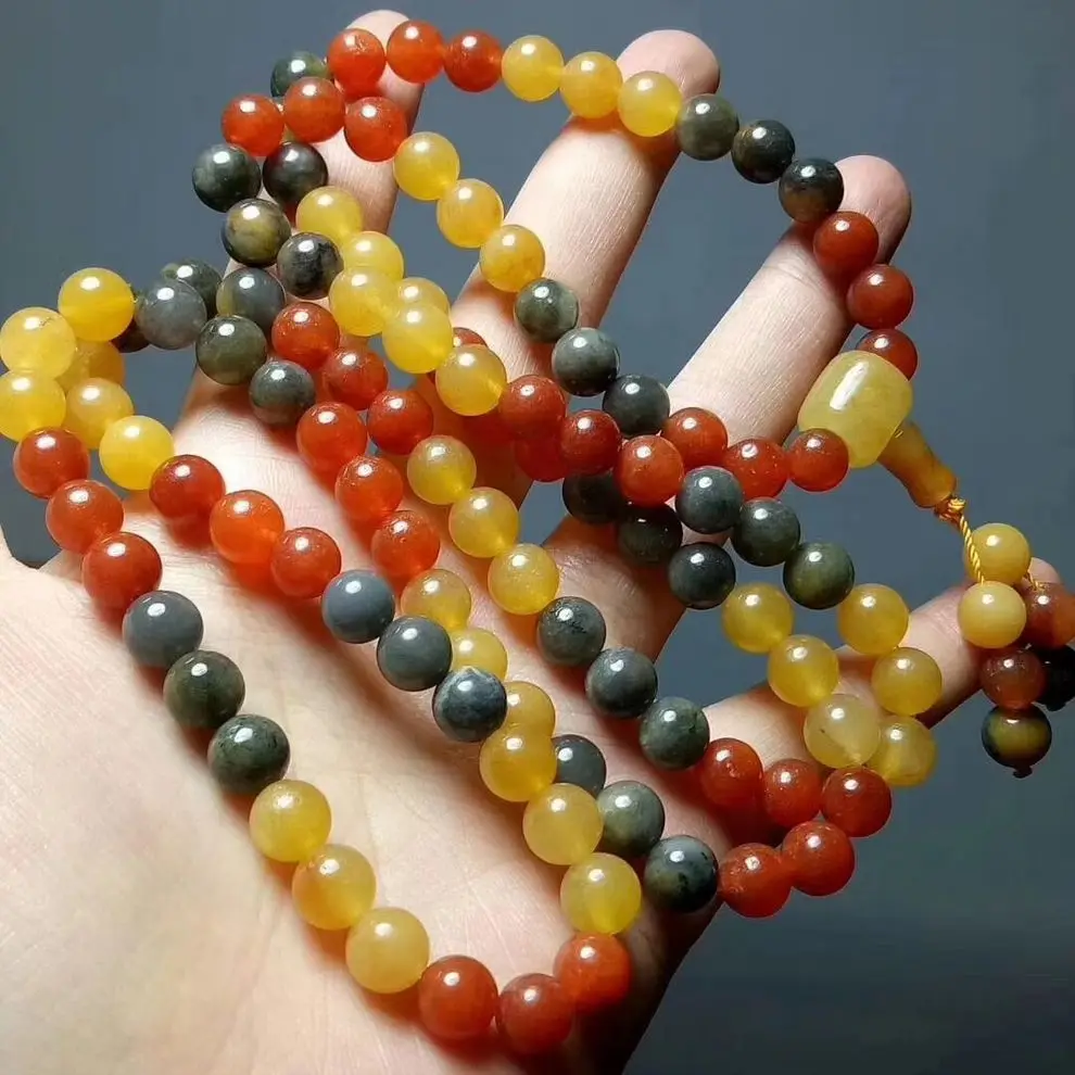 Восхитительный красочный нефритовый браслет буддизм подвесной молитвенный