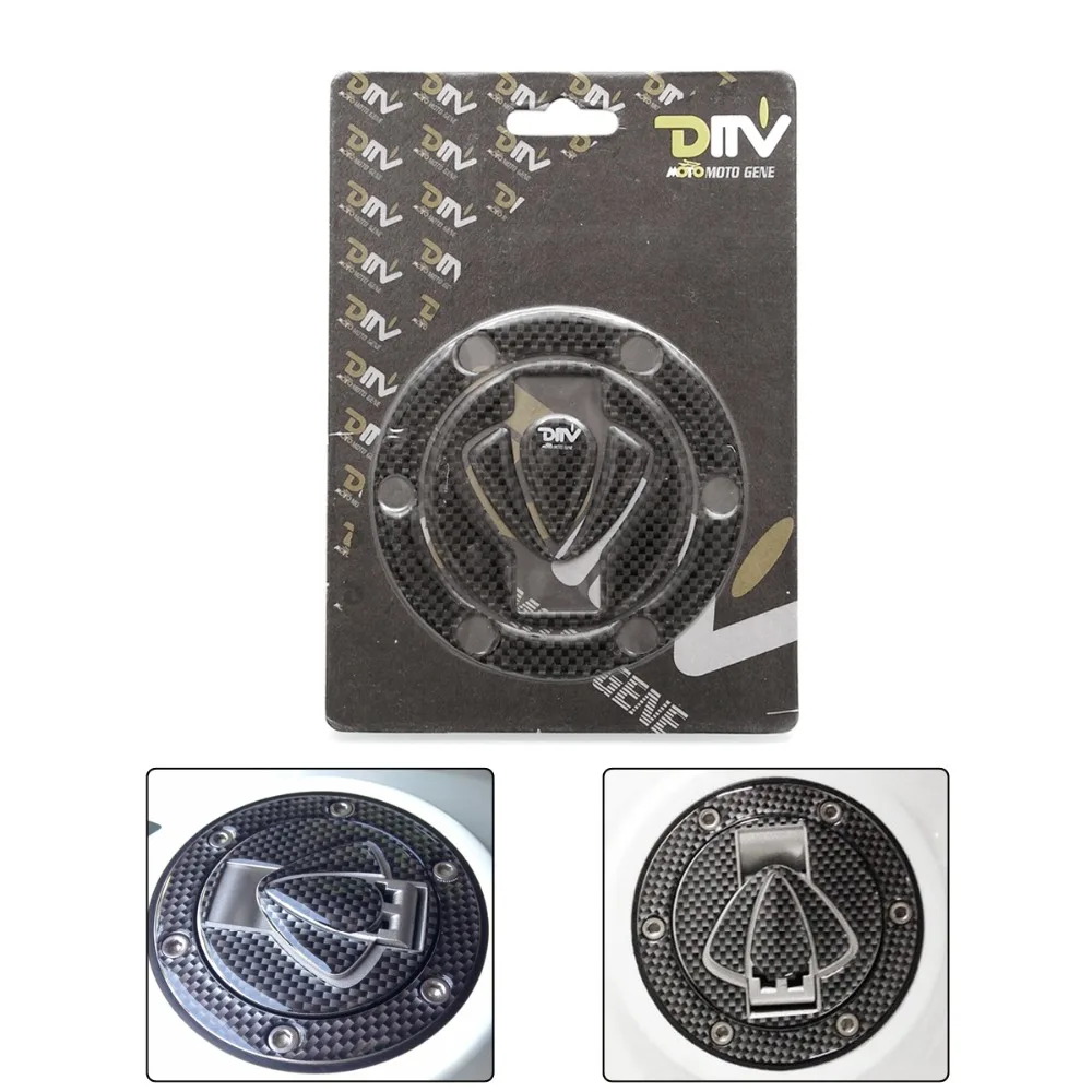 Углеродное волокно мотоцикл масло Топливный Газ крышка наклейка протектор для