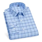 Новое поступление 2020, мужская рубашка DAVYDAISY из 100% хлопка, рубашка из ткани Оксфорд с длинным рукавом, модная повседневная брендовая рубашка в клетку 17 цветов DS348