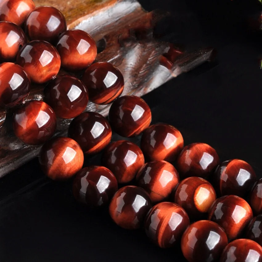 Элегантный натуральный камень тигровый глаз круглые свободные аксессуары