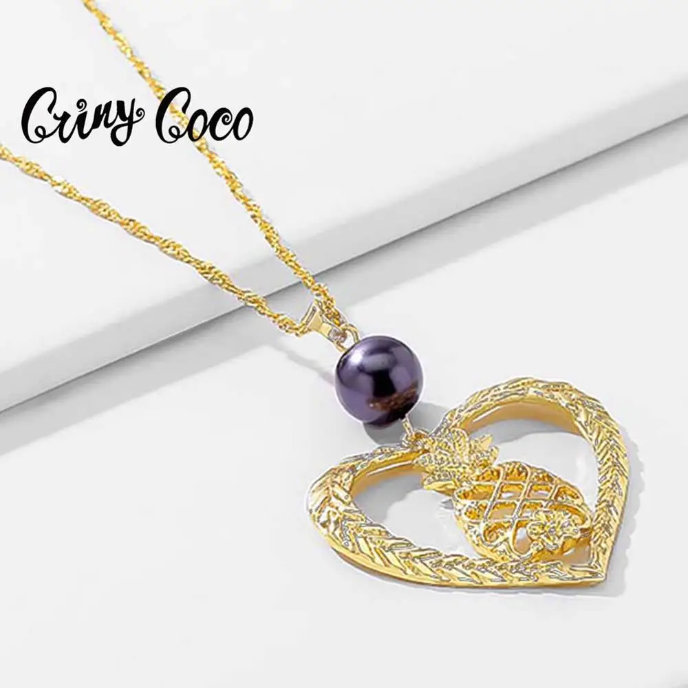 Cring Coco Гавайские ожерелья для женщин 2020 Геометрическая Длинная подвеска на