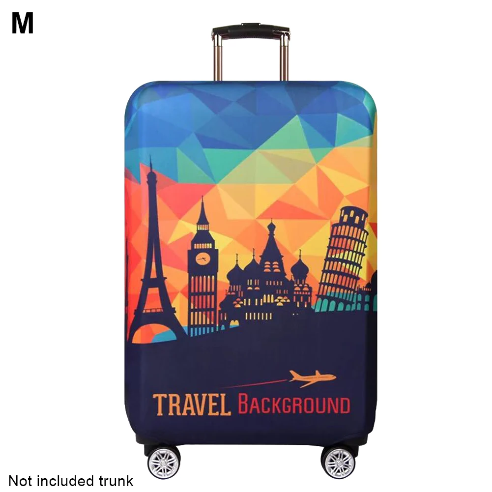 

Wear Resistant Luggage Cover Washable Decorations Thickened Non Fade Anti Dust Printed Elastic Double Stitched Travel Protection