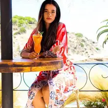 Fitshinling Oversize Beach Cover Up Kimono Vintage Print Floral Holiday Bikini Outing Boho Loose Long Cardigan Orange Covers New