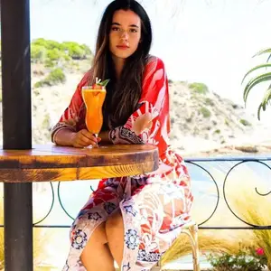 fitshinling oversize beach cover up kimono vintage print floral holiday bikini outing boho loose long cardigan orange covers new free global shipping