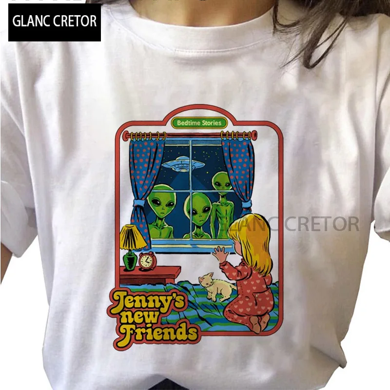 

Death Demon Harajuku T Shirt Women Graphic Death Demon Tshirt Funny Cartoon T-shirt Casual 90s Top Tees Female