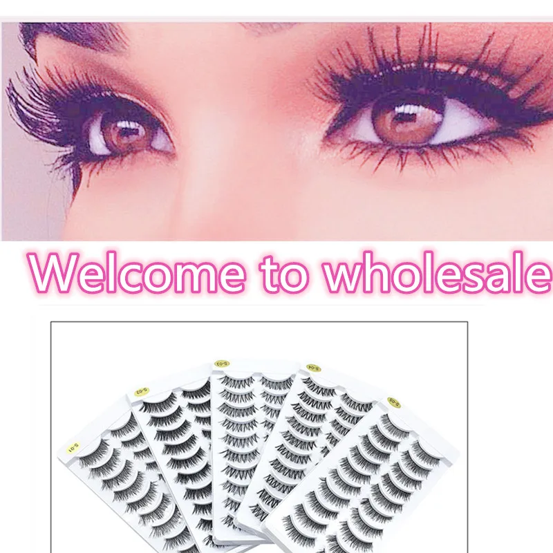 5 стилей 10 пар 3D ресницы накладные из норки ручной работы толстый макияж для