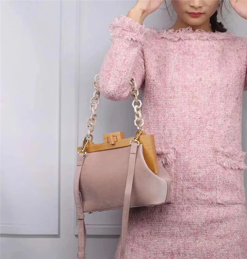 Женская сумка футляр для мороженого Роскошная вечерняя сумочка с деревянной