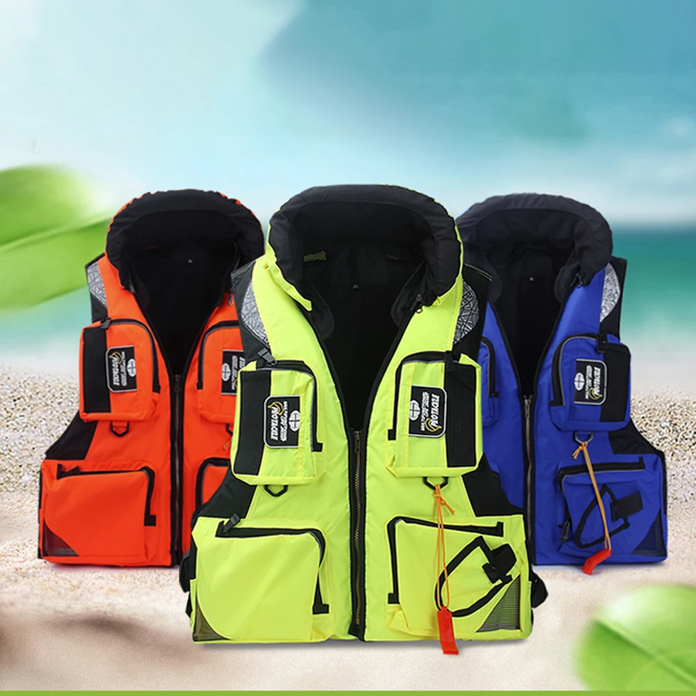 

L-XXL Men Women Fishing Life Vest Outdoor Water Sports Safety Life Jacket For Boat Drifting Survival Swimwear Safety Life Jacket