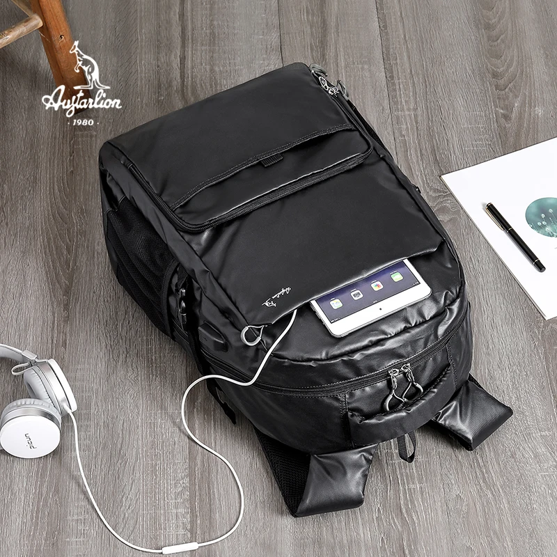 AUGTARLION модные мужские водонепроницаемые Рюкзаки 15 дюймов зарядка через usb для