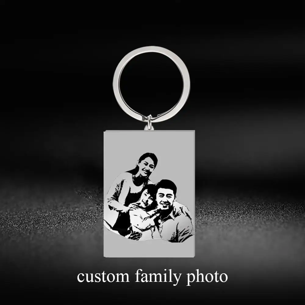 

Lucktune Custom Photo Family Key Chain Personalized Pet Portrait Souvenir Key Ring Women Men Love Gift Anniversary Surprise