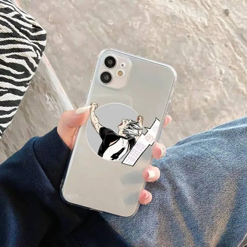 

HAIKYUU!! School badge style Phone Case Transparent for Clear iPhone case 11 12 mini pro XS MAX 8 7 6 6S Plus X 5S SE 2020 XR