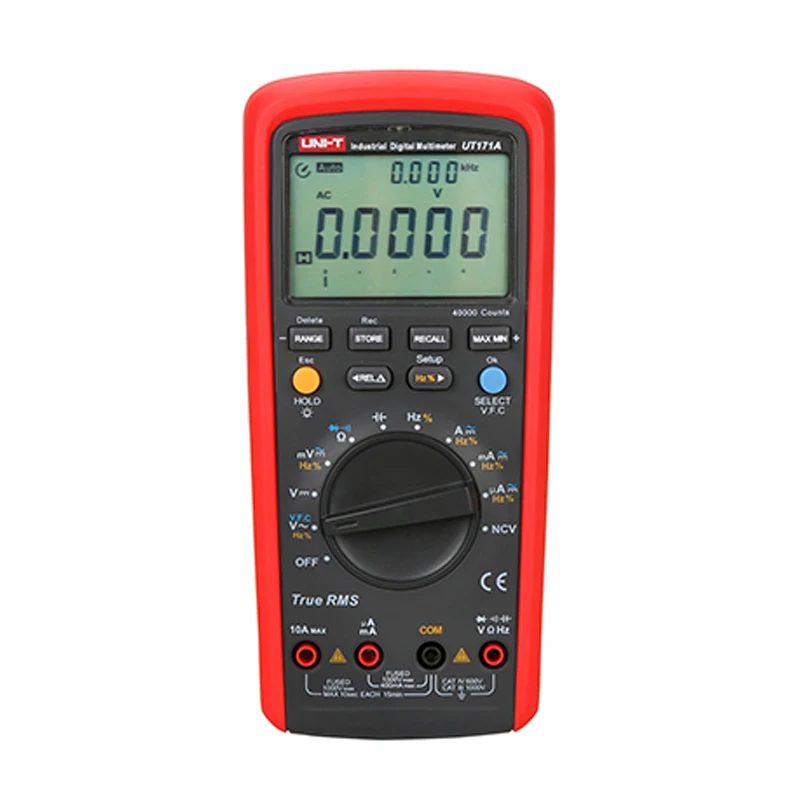 UNI T UT171A Промышленный Цифровой мультиметр True RMS/VFC/функция NCV/USB связь/хранилище