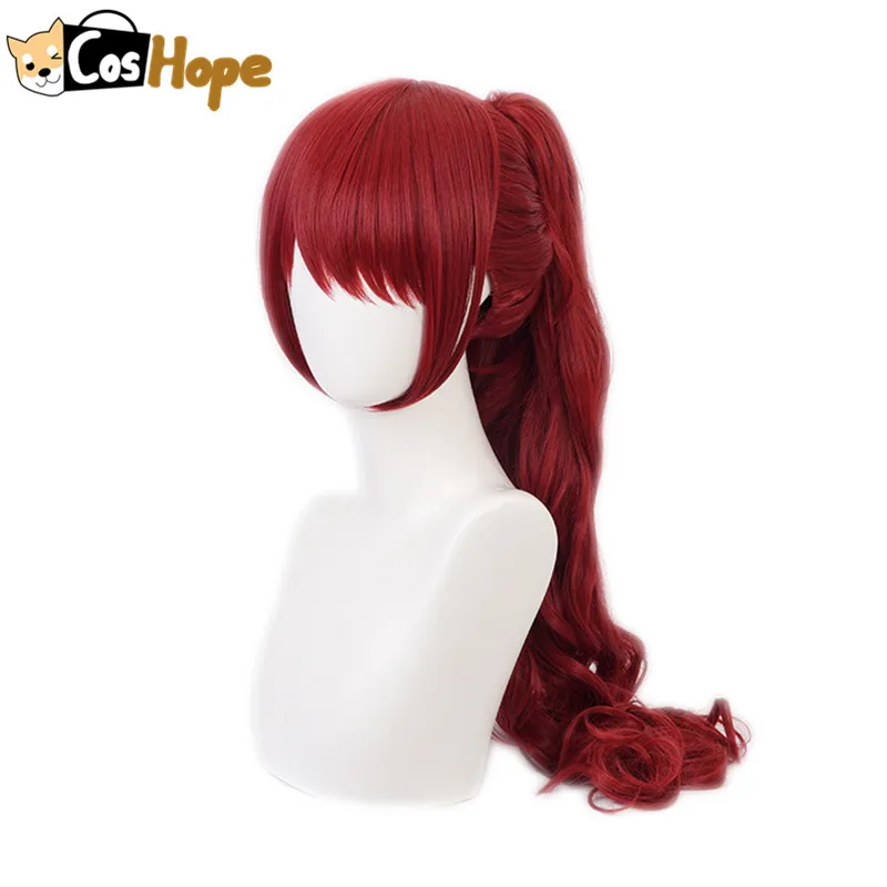 Парик Kasumi Yoshizawa для косплея Persona 5 длинный кудрявый красный женский термостойкие