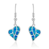hot selling fashionable stylish romantic heart shaped split design sense pendant earrings women wedding engagement party jewelry