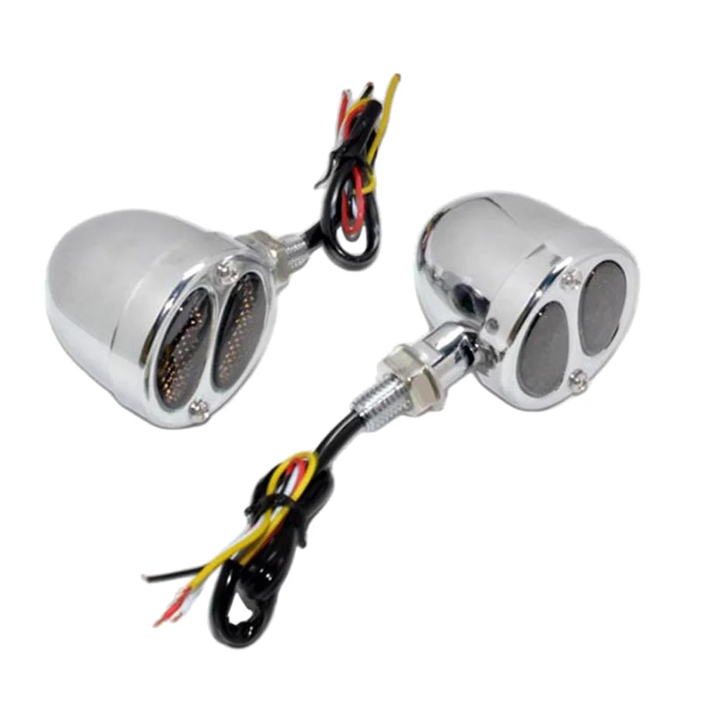 Серебристый светодиодный индикатор поворота для мотоцикла скутера квадроцикла |